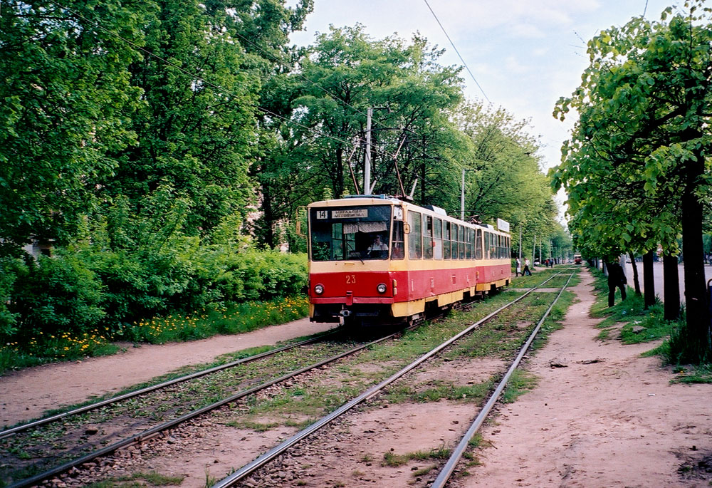 Тверь, Tatra T6B5SU № 23; Тверь — Тверской трамвай в начале 2000-х гг. (2002 — 2006 гг.); Тверь — Трамвайные линии: Центральный район