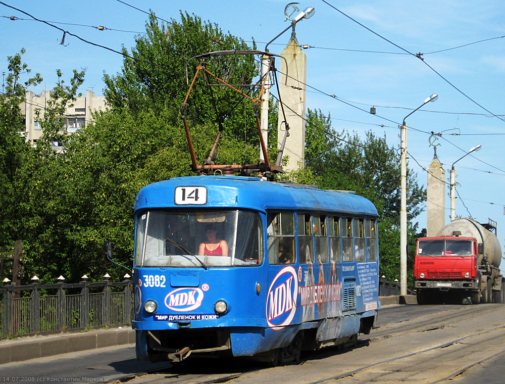 Харьков, Tatra T3SU (двухдверная) № 3082