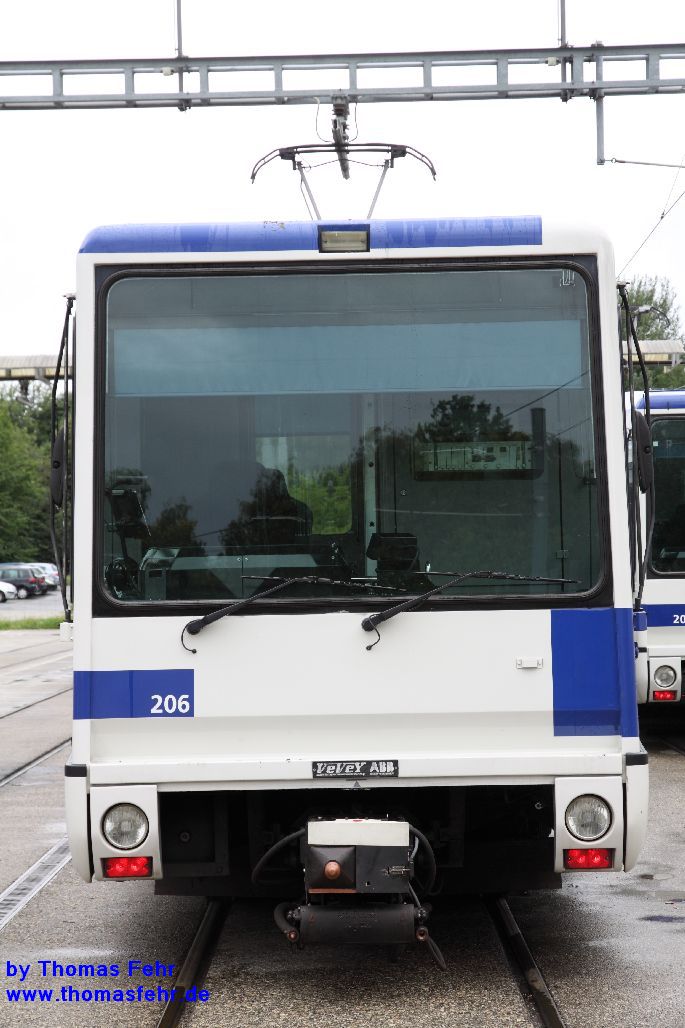 Lausanne, Duewag/Vevey/ABB Bem 4/6 № 206; Lausanne — Métro — Ligne m1