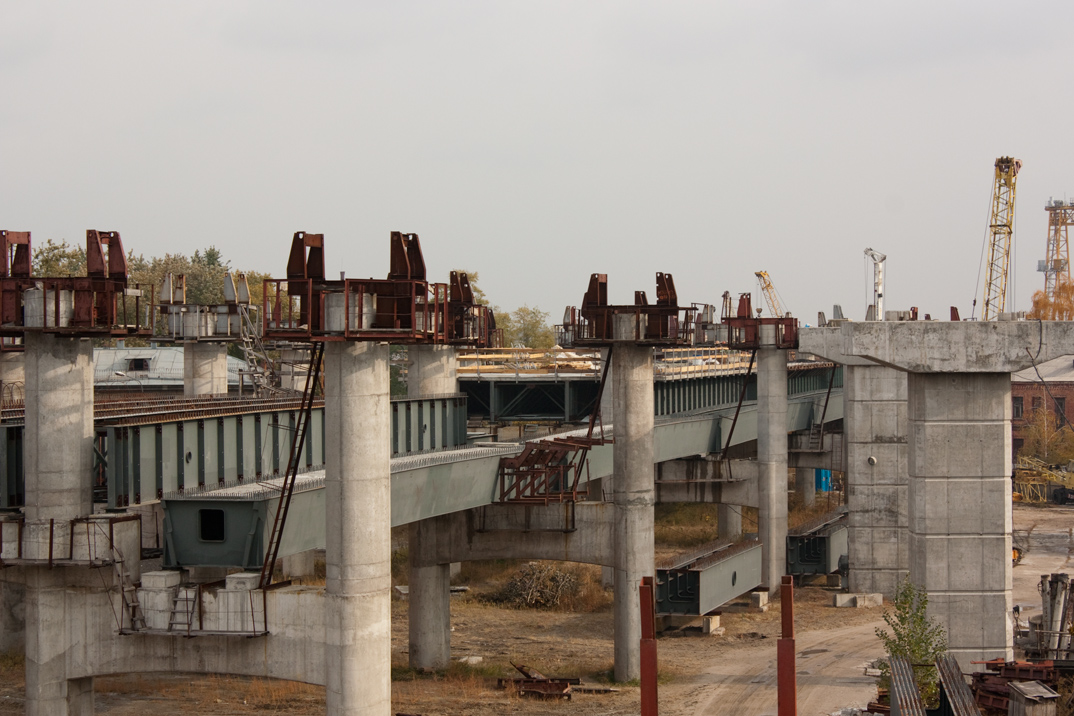 Киев — Строительство Подольско-Воскресенского мостового перехода