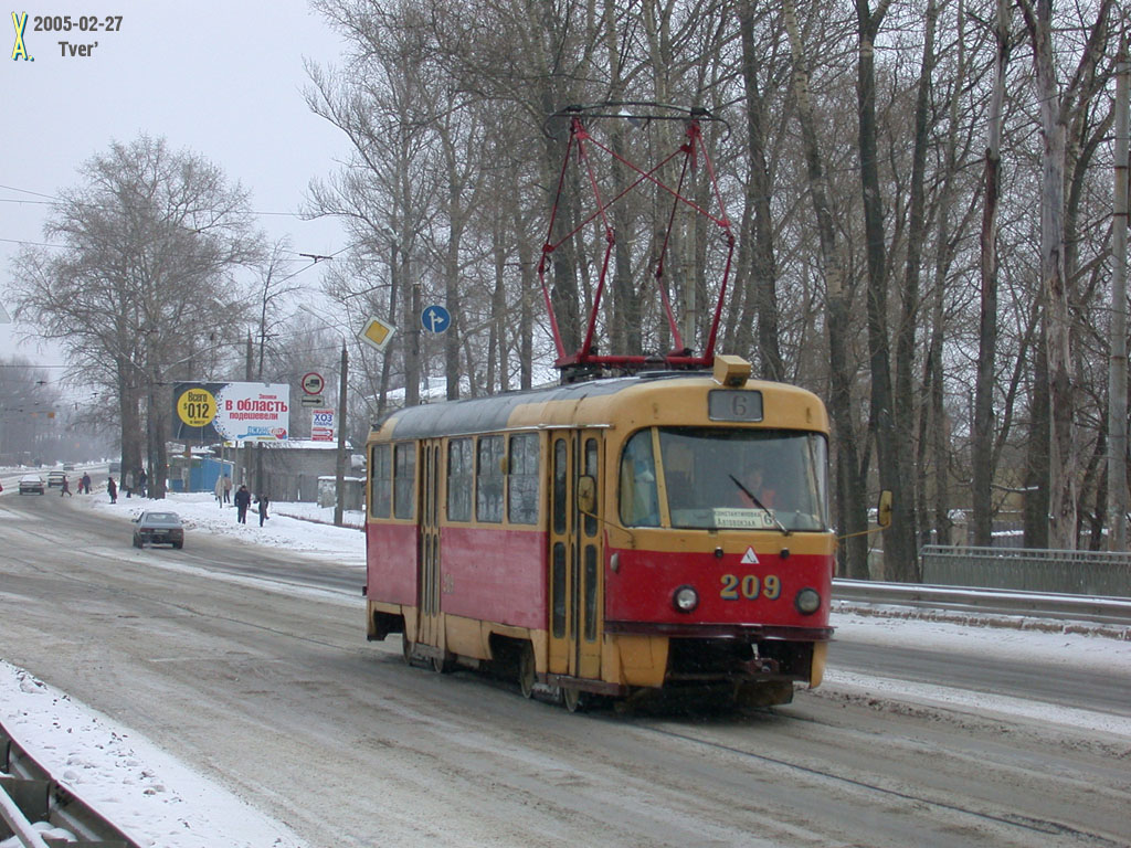 Tver, Tatra T3SU № 209; Tver — Tver tramway in the early 2000s (2002 — 2006)