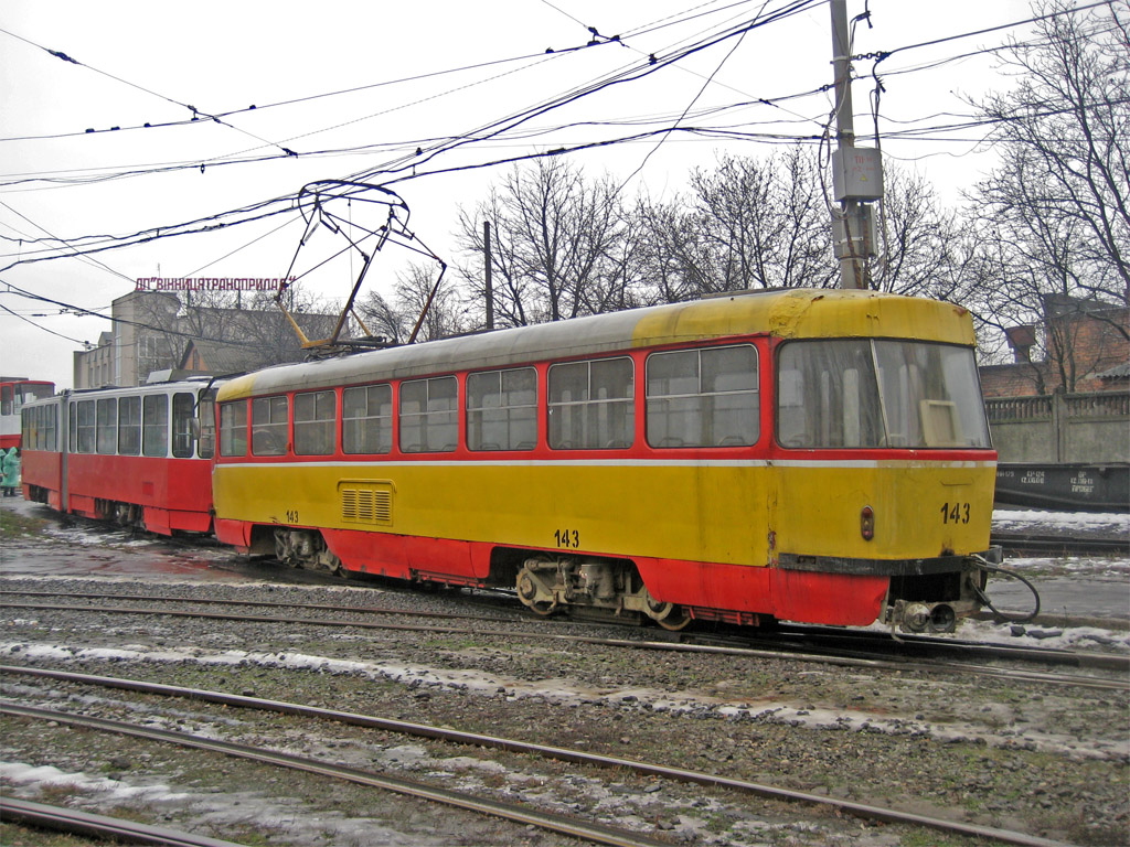 Винница, Tatra T4SU № 143; Винница — Отправка вагонов в Житомир