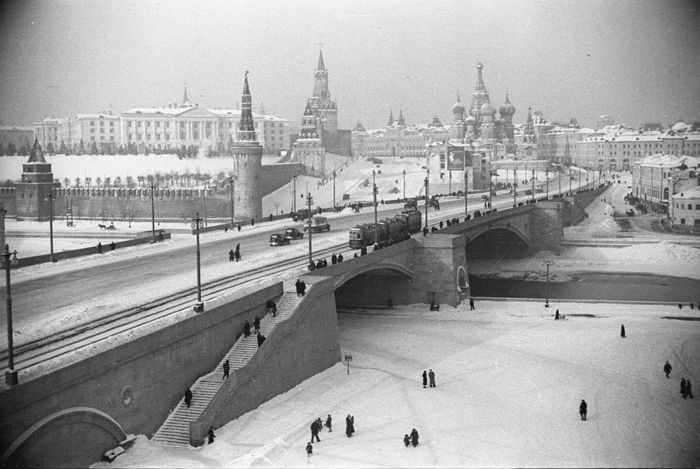 Moscow — Historical photos — Tramway and Trolleybus (1921-1945)