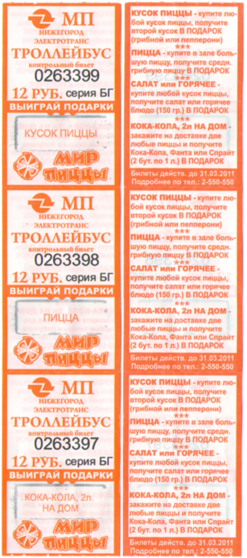Nijni Novgorod — Tickets