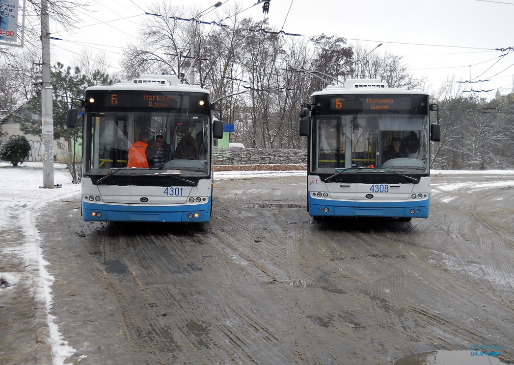 Крымский троллейбус, Богдан Т70110 № 4301; Крымский троллейбус, Богдан Т70110 № 4308