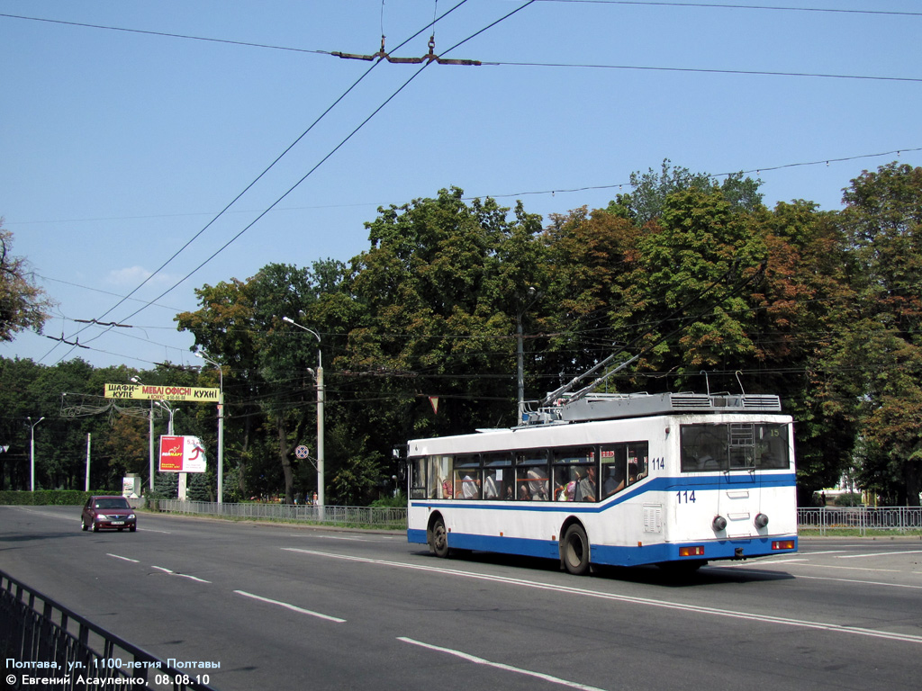 Полтава, ЮМЗ E186 № 114; Полтава — Троллейбусные линии и кольца