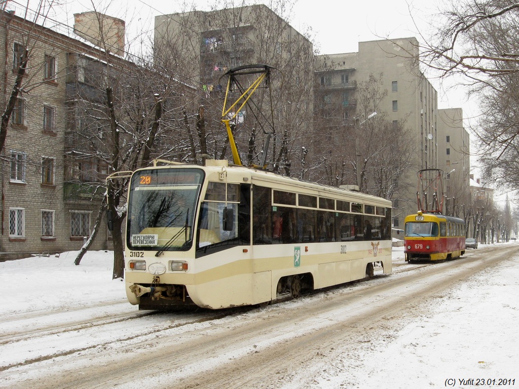 Kharkiv, 71-619KT № 3102; Kharkiv — Transportation Party 1/23/2011 on a KTM-19 (10th Anniversary of the Transport Community in Kharkov)