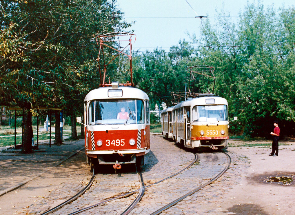 Москва, Tatra T3SU № 3495; Москва, Tatra T3SU № 5550