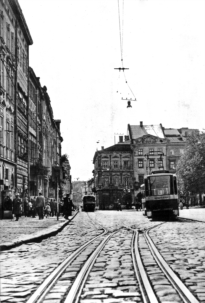 Lviv — Tram lines and infrastructure; Lviv — Unidentified trams: Tatra KT4; Lviv — Unidentified trams: Tatra T4