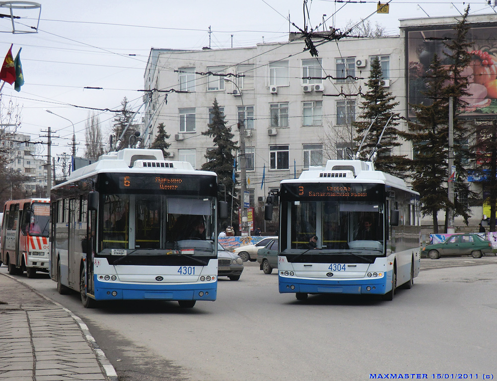 Крымский троллейбус, Богдан Т70110 № 4301; Крымский троллейбус, Богдан Т70110 № 4304