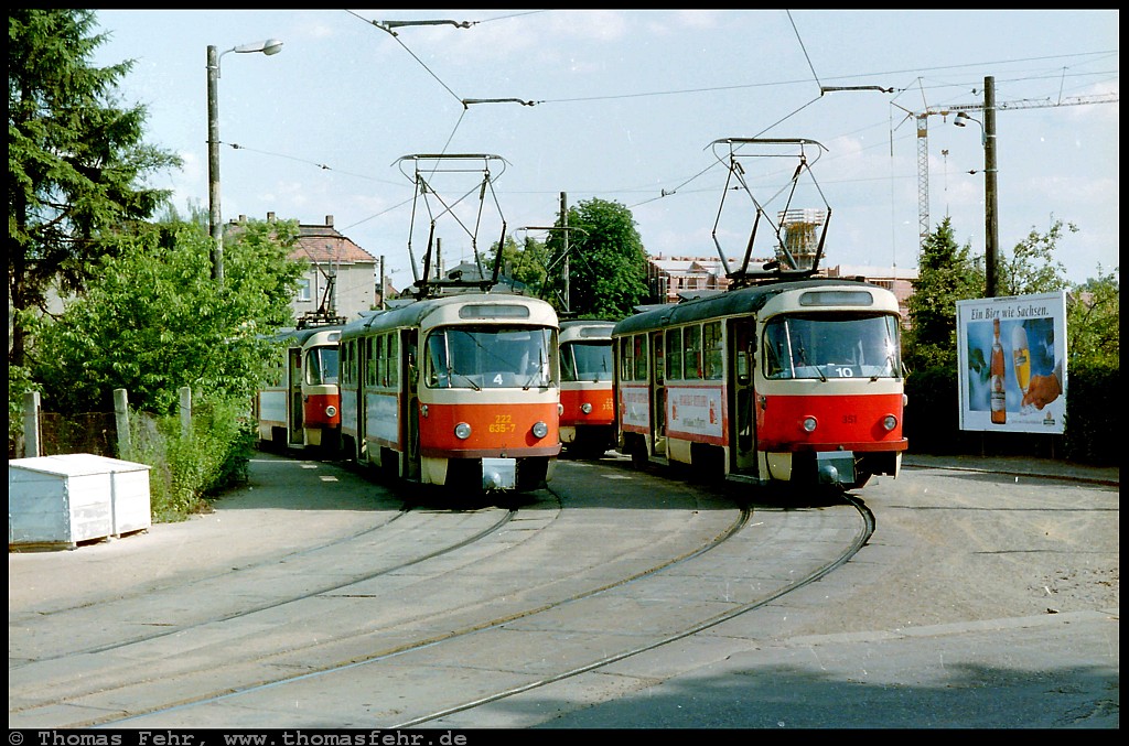 Дрезден, Tatra T4D № 222 635; Дрезден, Tatra T4D № 222 351