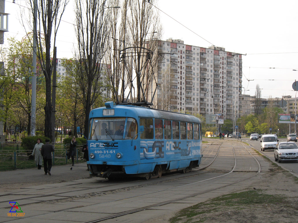Kyiv, Tatra T3SU № 5840