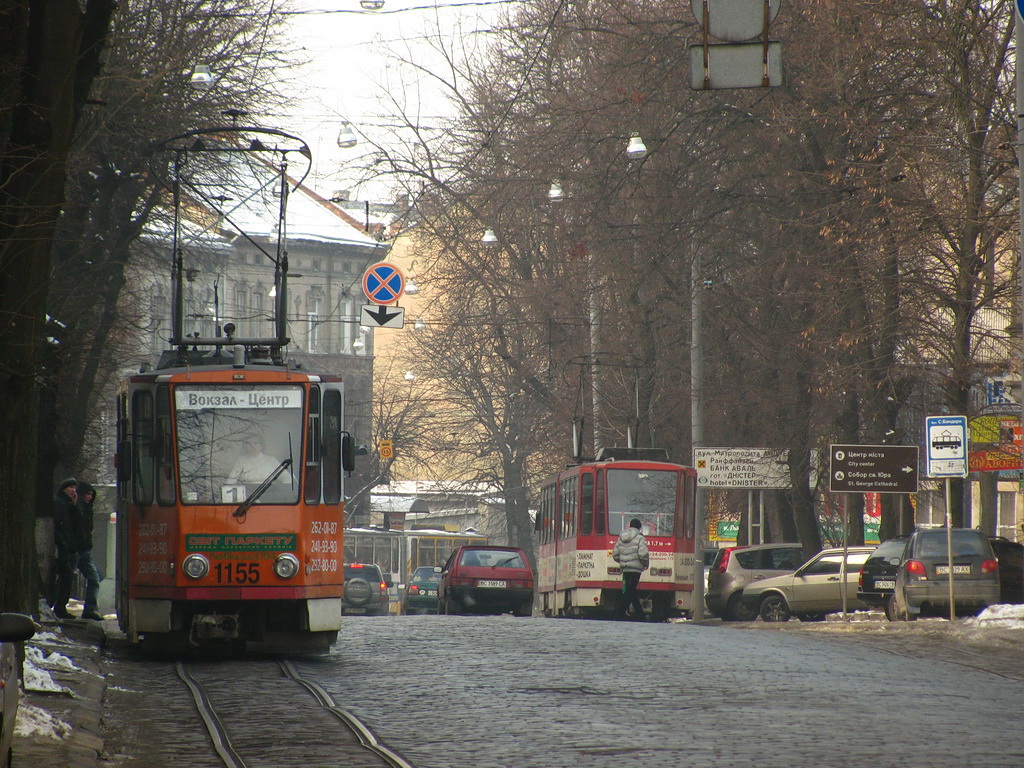Львоў, Tatra KT4D № 1155; Львоў — Трамвайные линии и инфраструктура
