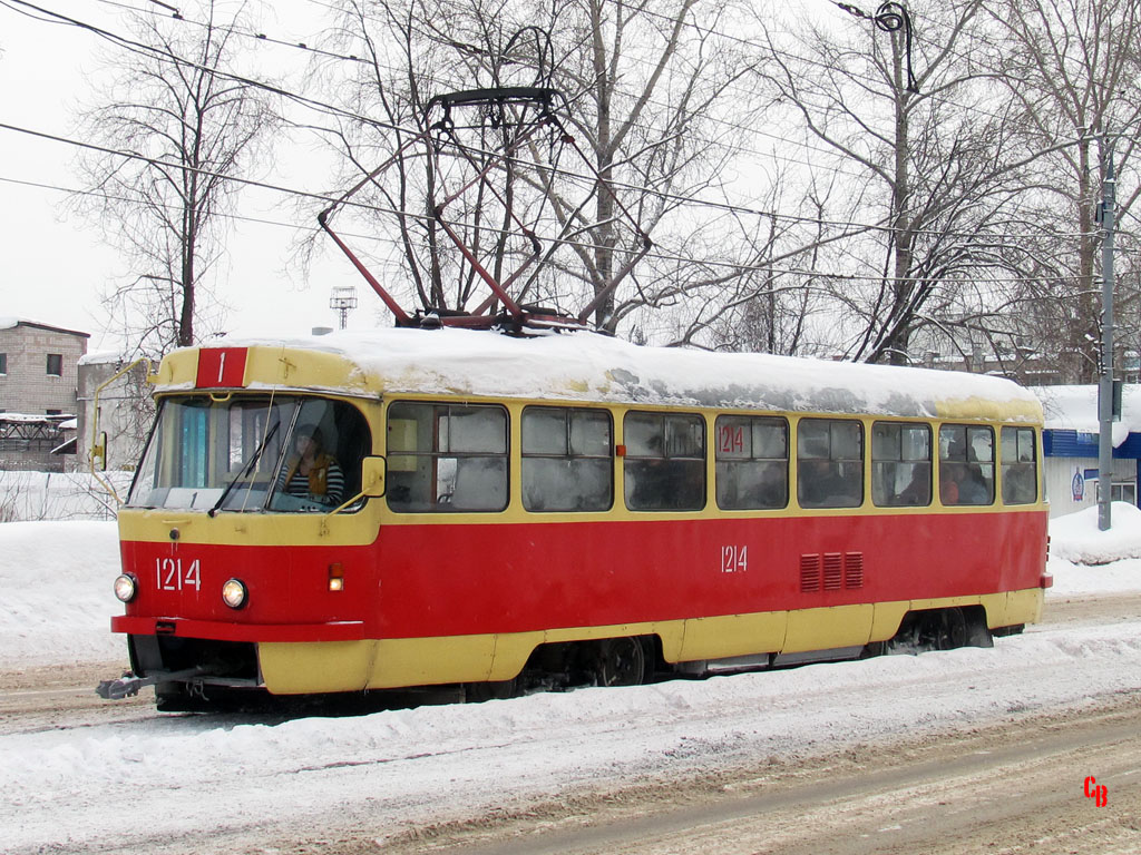 Ижевск, Tatra T3SU (двухдверная) № 1214