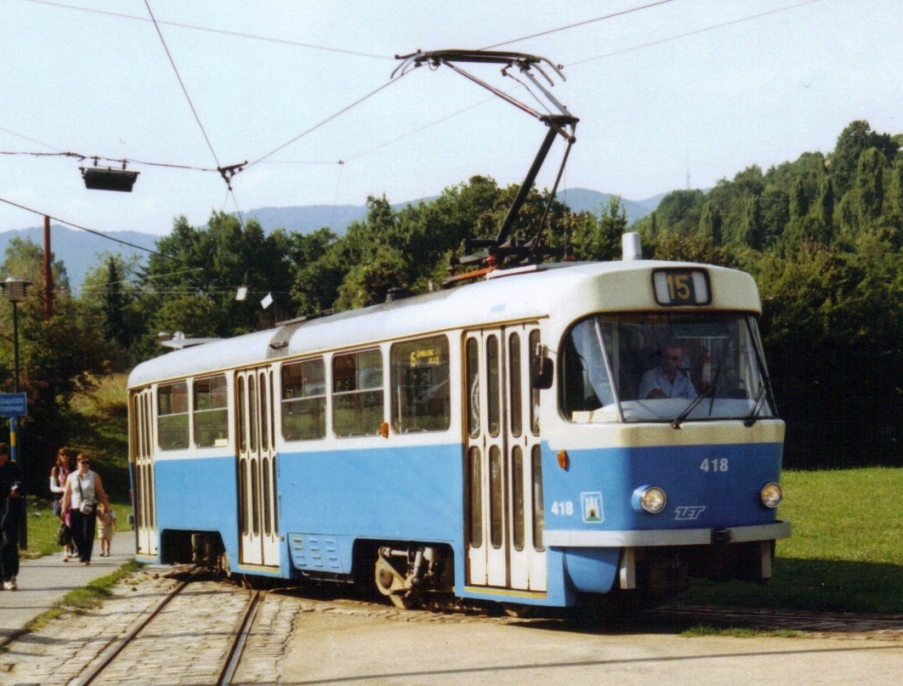 Загреб, Tatra T4YU № 418
