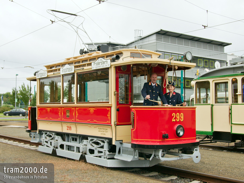 Mariazell, Ringhoffer Type D č. 299; Postupim — 100 Jahre Elektrische Straßenbahn in Potsdam 02/09/2007