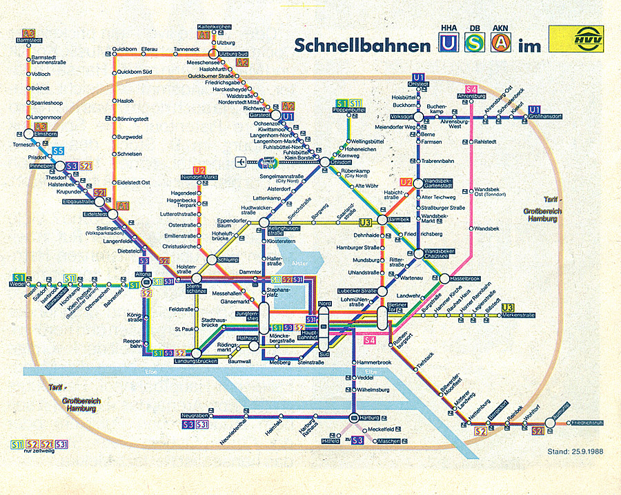 Гамбург — U-Bahn — Разные фотографии; Гамбург — Схемы