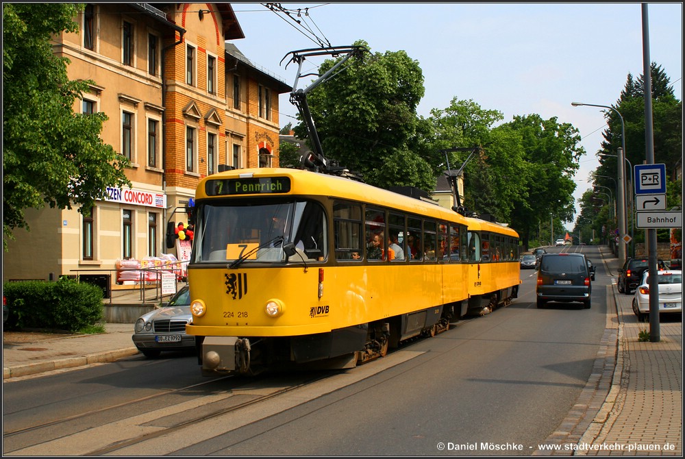 Dresden, Tatra T4D-MT nr. 224 218; Dresden — Official farewell of the Tatra trams (29.05.2010)