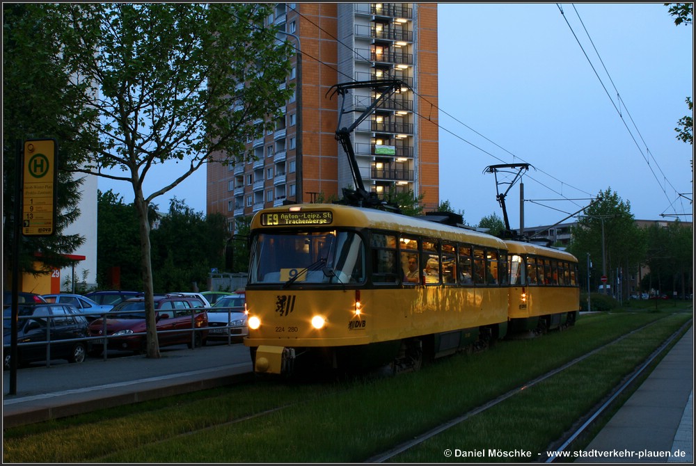 Dresden, Tatra T4D-MT nr. 224 280; Dresden — Official farewell of the Tatra trams (29.05.2010)