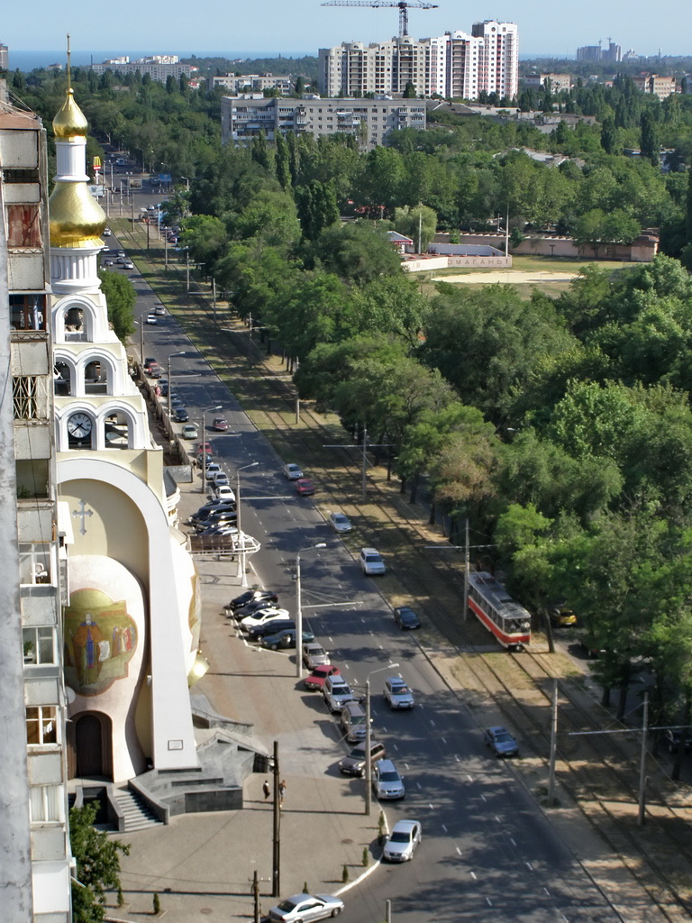 Одесса — Трамвайные линии; Одесса — Трамвайные линии: Большой Фонтан; Одесса — Электротранспорт Одессы с высоты