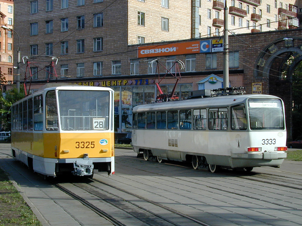 Москва, Tatra T7B5 № 3325; Москва, ТМРП-2 № 3333