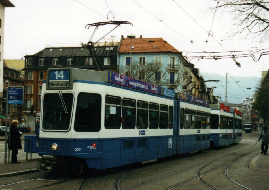 Цюрих, SWS/SWP/BBC Be 4/6 "Tram 2000" № 2001