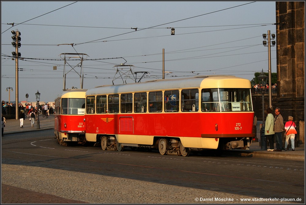 Дрезден, Tatra B4D № 272 105 (251 315); Дрезден — Прощание с Татрами (29.05.2010)