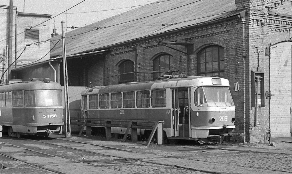 Рига, Tatra T3SU № 5-1158; Рига, Tatra T3SU (двухдверная) № 4-1519; Рига — Старые фотографии