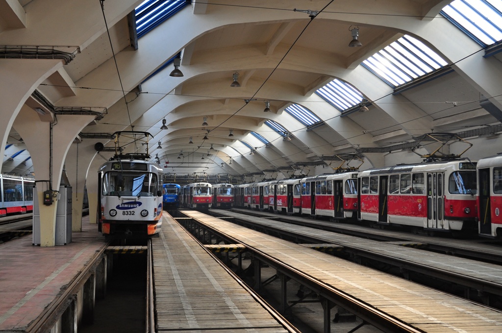 Praga, Tatra T3R.P Nr 8332; Praga — Tram depots