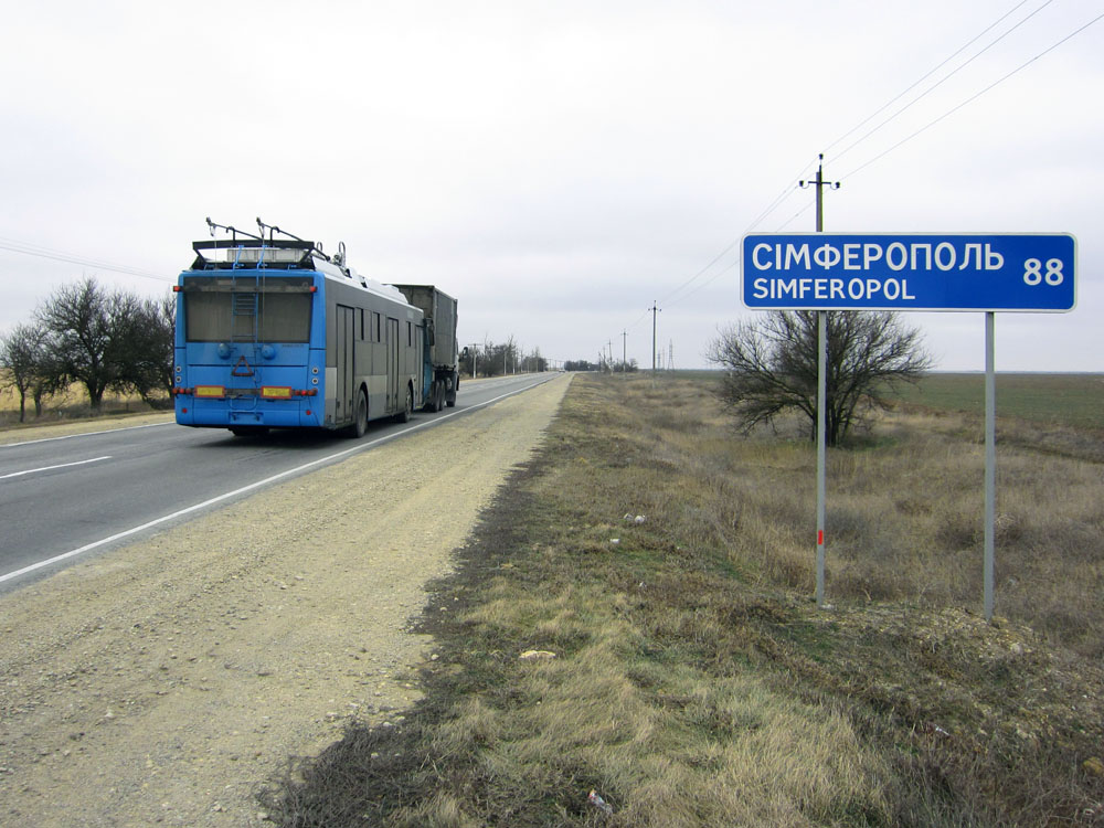 Crimean trolleybus — Transportation of new trolleybuses Bogdan; Crimean trolleybus — Trolleybuses without numbers