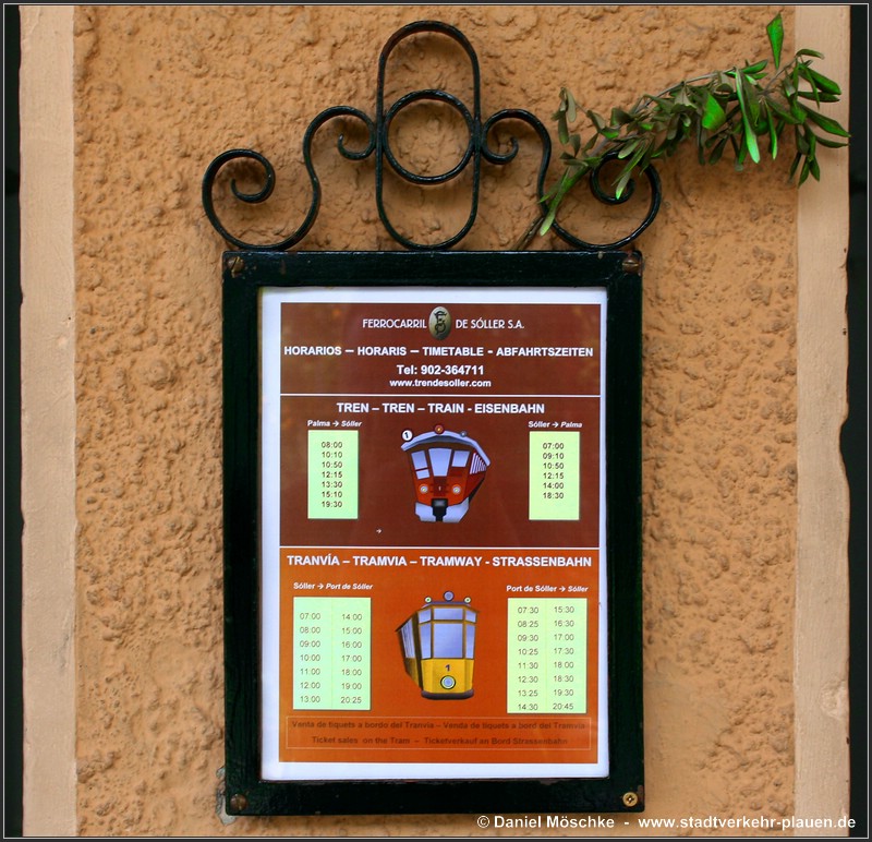 Sóller — Tickets, Timetables, Documents
