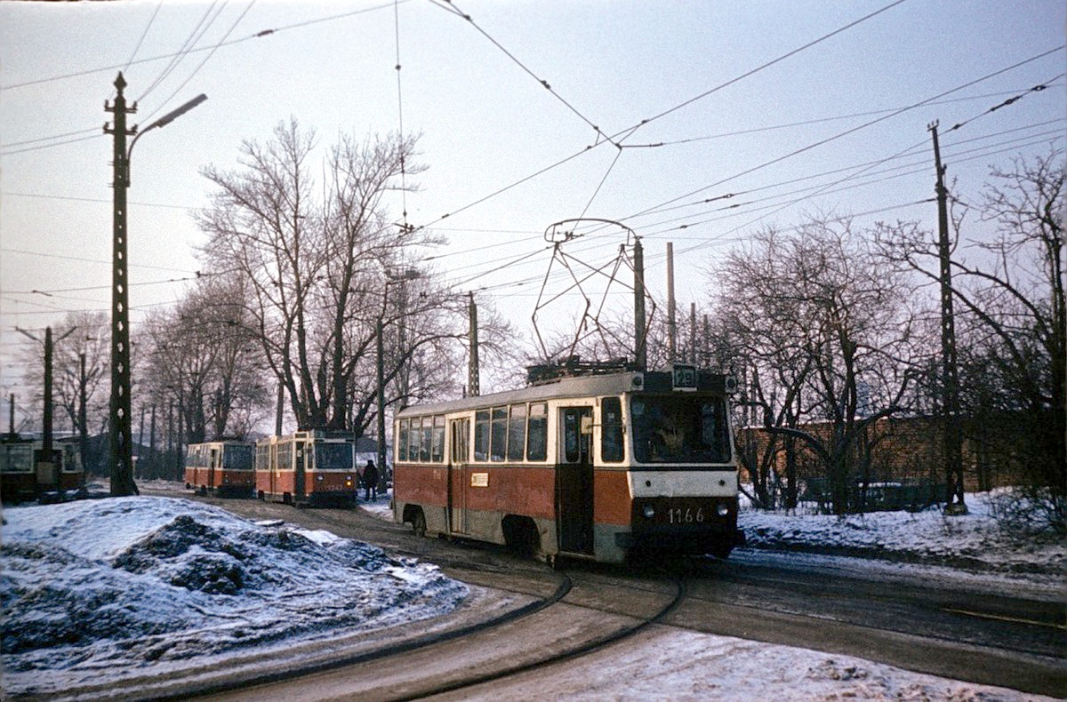 Petrohrad, LM-67 č. 1166; Petrohrad — Historic tramway photos