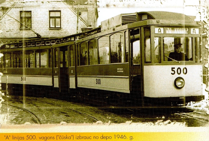 Riga, 4-axle motor car nr. 500