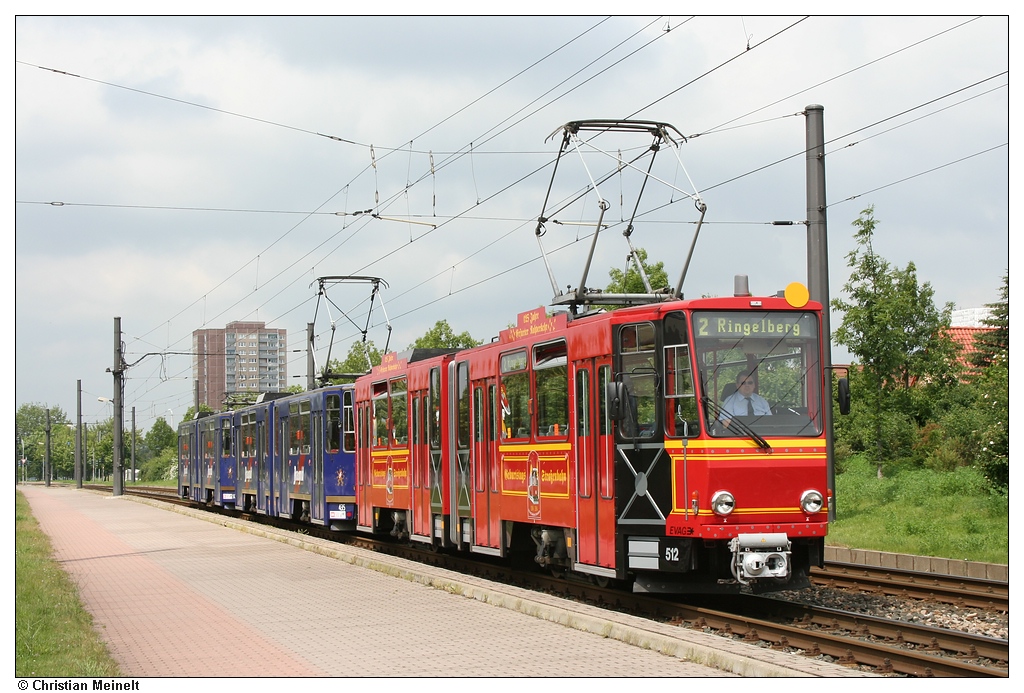 Erfurt, Tatra KT4D № 512; Erfurt — Tatra KT4D+KT4D+KT4D 3-car Trains