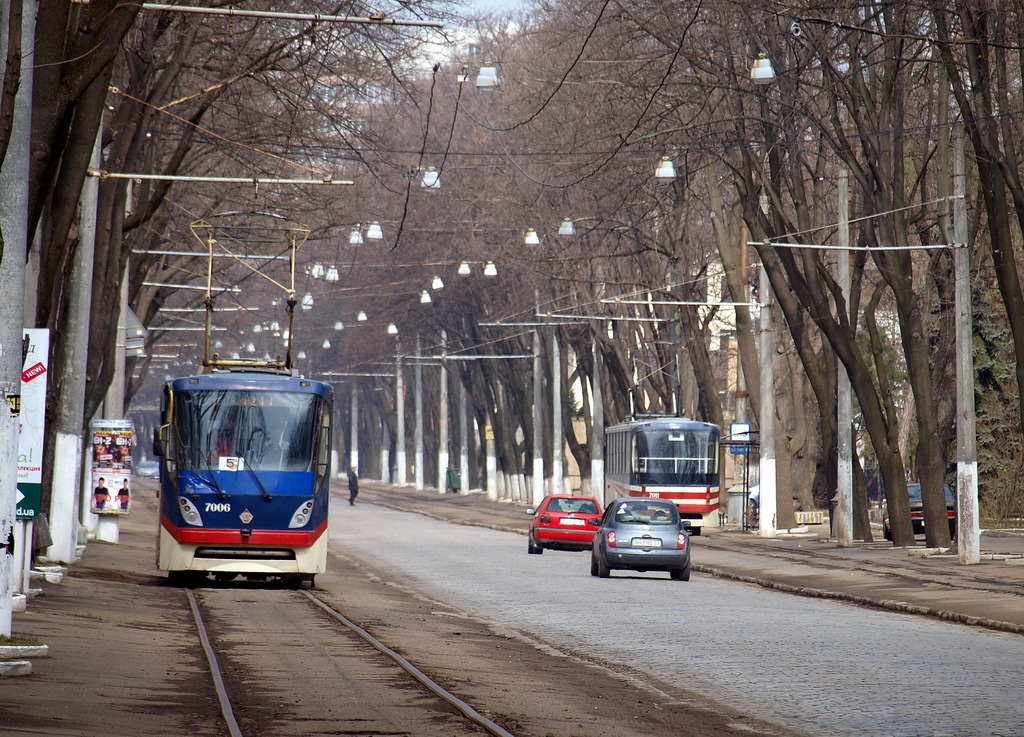 Odessa, K1 № 7006; Odessa — Tramway Lines: Frantsuzkiy Boulevard — Arkadiia