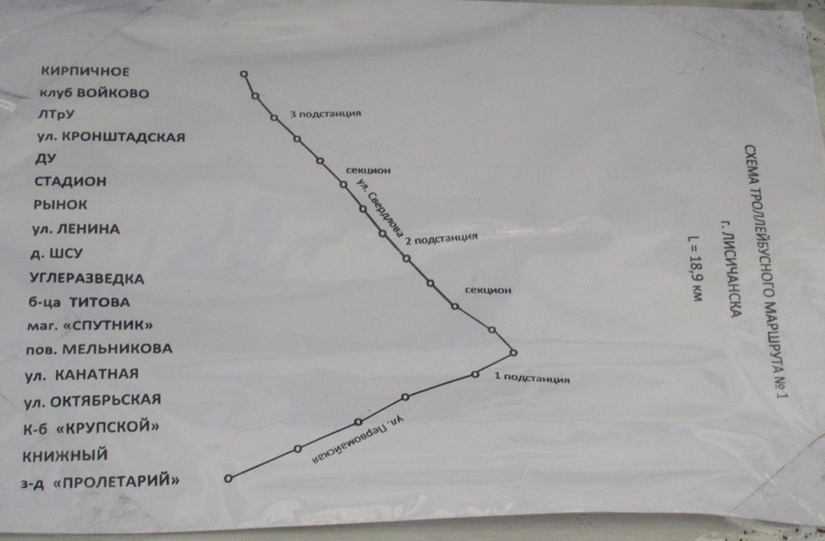 Lysičansk — Route maps