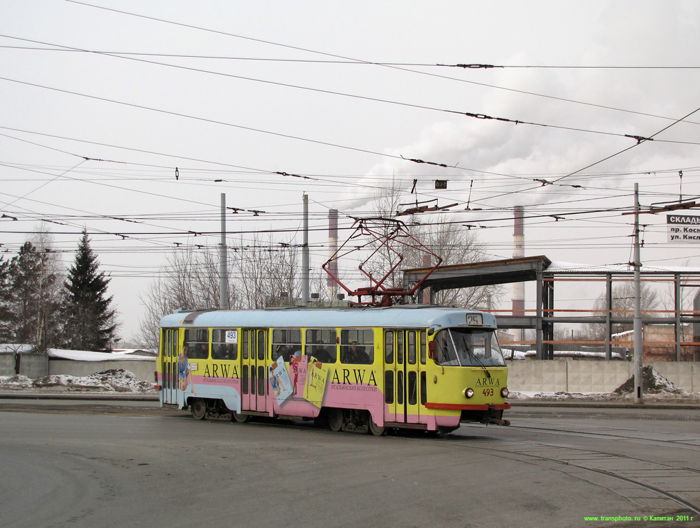 Yekaterinburg, Tatra T3SU (2-door) nr. 493