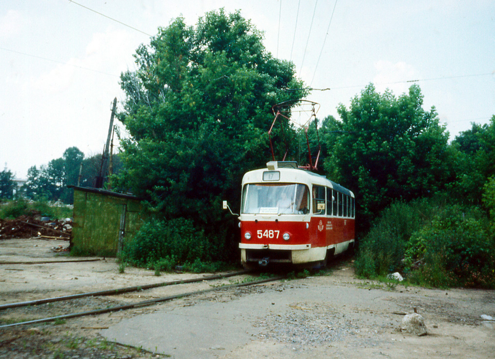 Moskva, Tatra T3SU № 5487; Moskva — Historical photos — Tramway and Trolleybus (1946-1991)