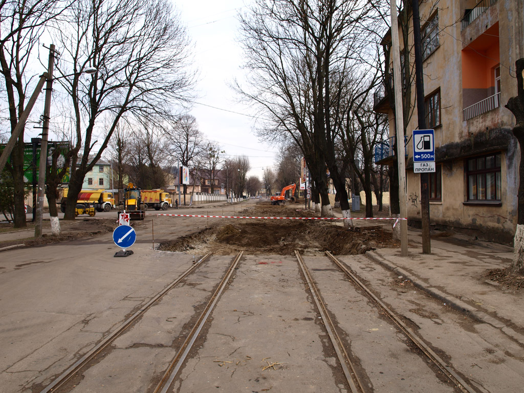 Lviv — Tracks reconstruction: Zamarstynivska-Lypynskogo str. crossing