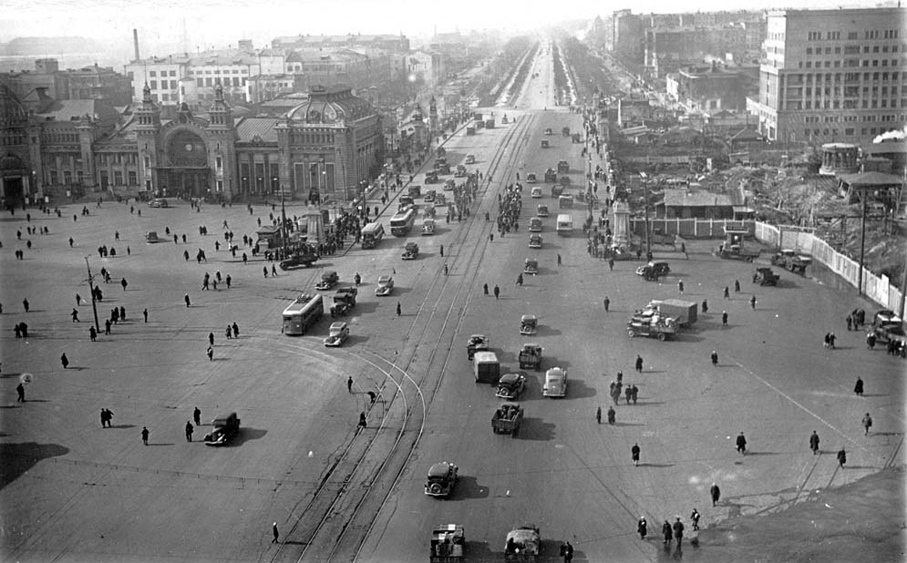 Moscow — Historical photos — Tramway and Trolleybus (1921-1945); Moscow — Views from a height