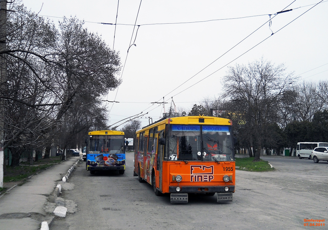 Крымский троллейбус, Škoda 14Tr02 № 1853; Крымский троллейбус, Škoda 14Tr06 № 1955