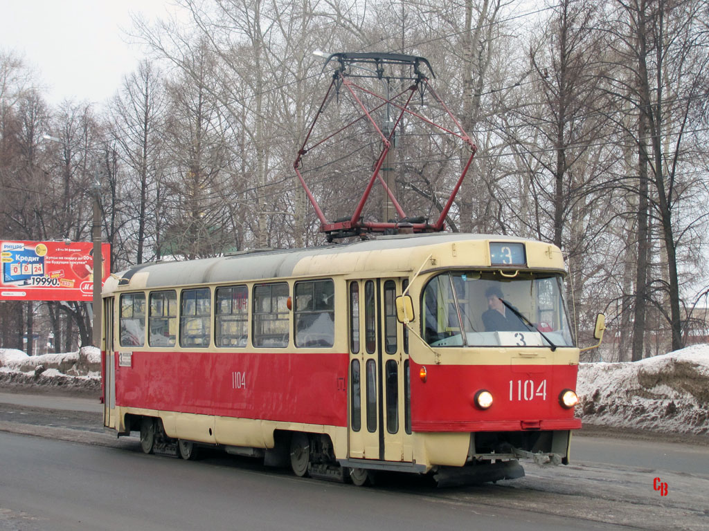 Іжевськ, Tatra T3SU (двухдверная) № 1104