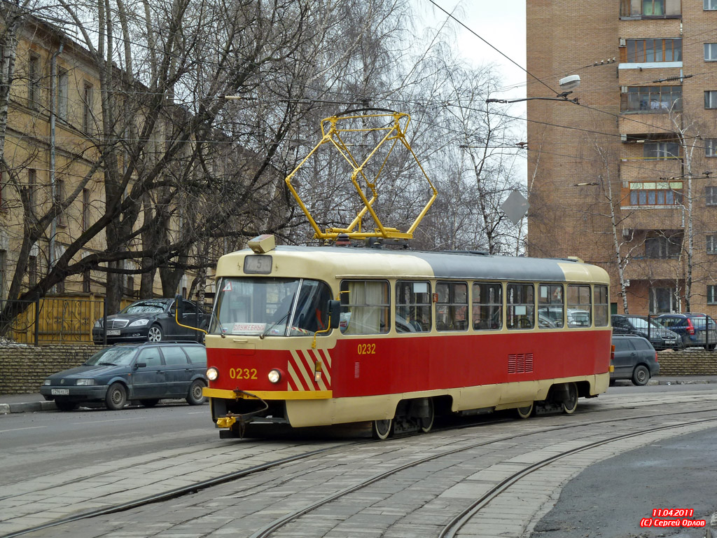 Москва, Tatra T3SU № 0232