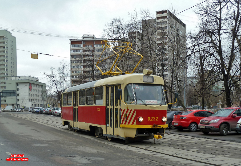 Москва, Tatra T3SU № 0232