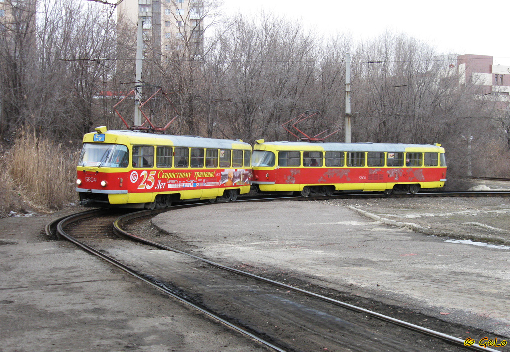 Volgograda, Tatra T3SU № 5804; Volgograda, Tatra T3SU № 5800