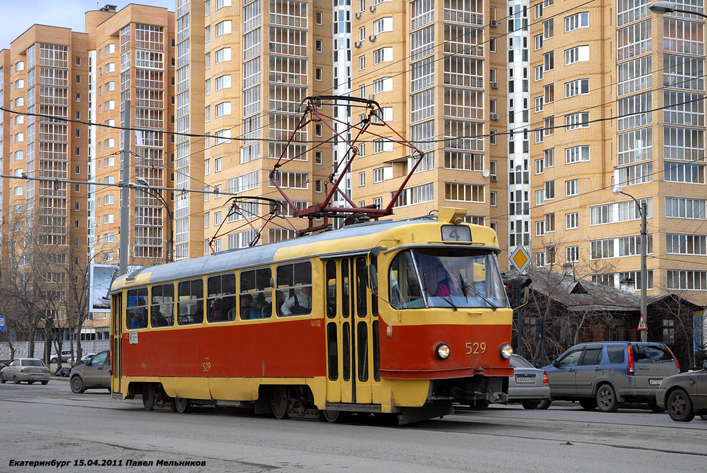 Екатеринбург, Tatra T3SU (двухдверная) № 529