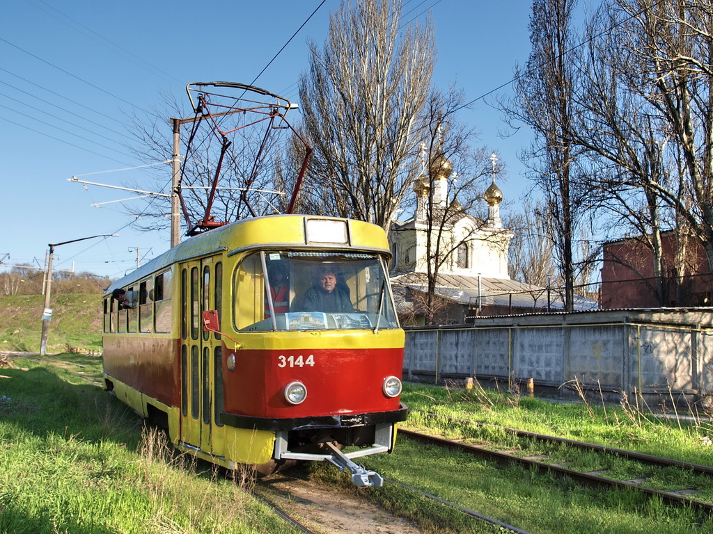 Одесса, Tatra T3SU (двухдверная) № 3144; Одесса — 23.04.2011 — Трамваевка по-одесски с запахом моря