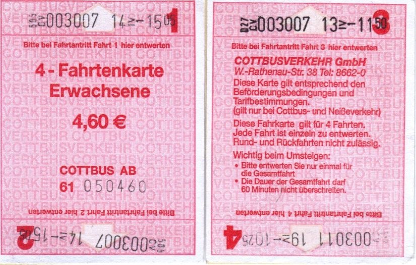 Cottbus — Tickets