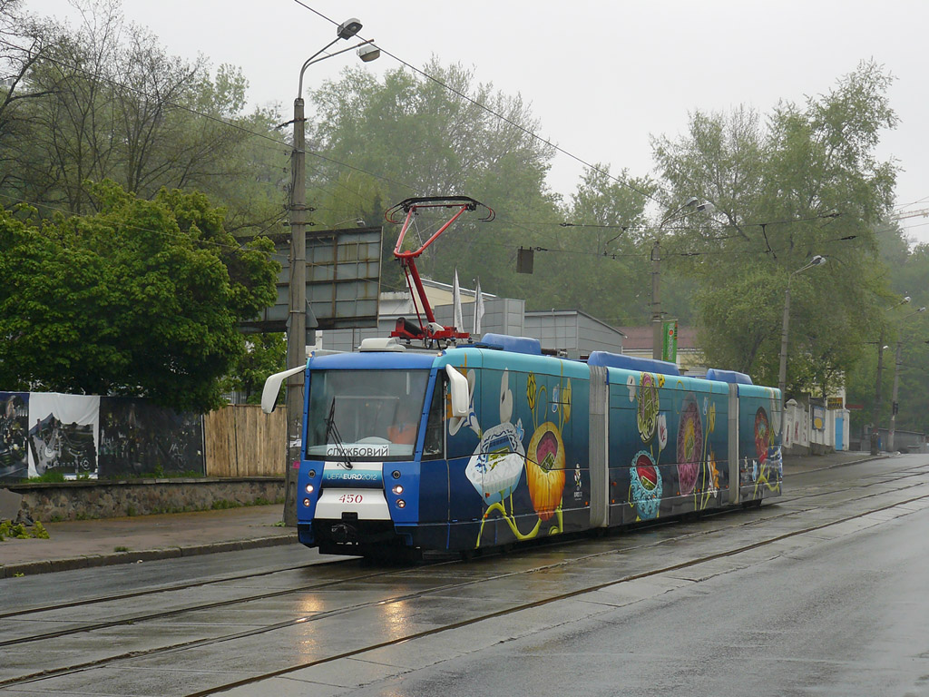 Kijevas, 71-154M-K nr. 450; Kijevas — Trip by the tram 71-154M (LVS-2009) 7th of May, 2011