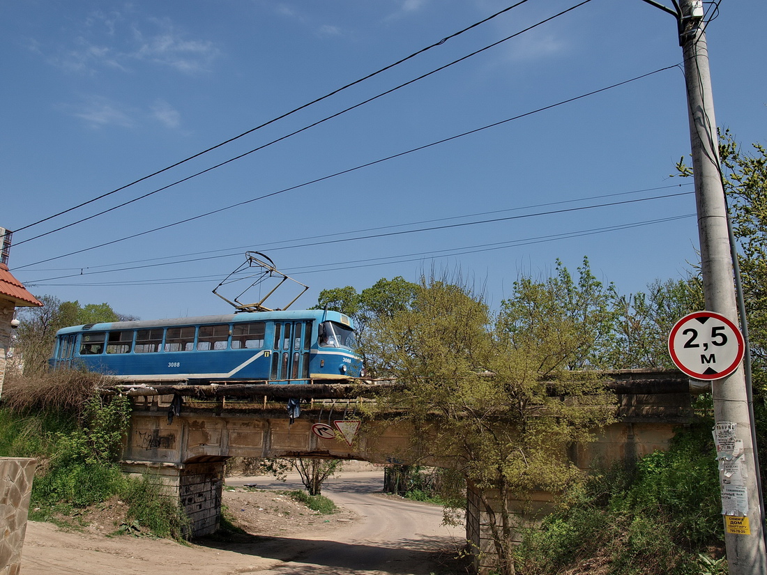 Odessa, Tatra T3R.P № 3088; Odessa — Tramway Lines: Velykyi Fontan to 411th Coastal Battery Memorial